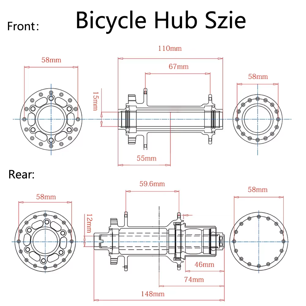 TANKE moyeu de vélo vtt BOOST 148 moyeux de vélo 120 clic 6 griffes portant 32H 28H HG XD MS frein à
