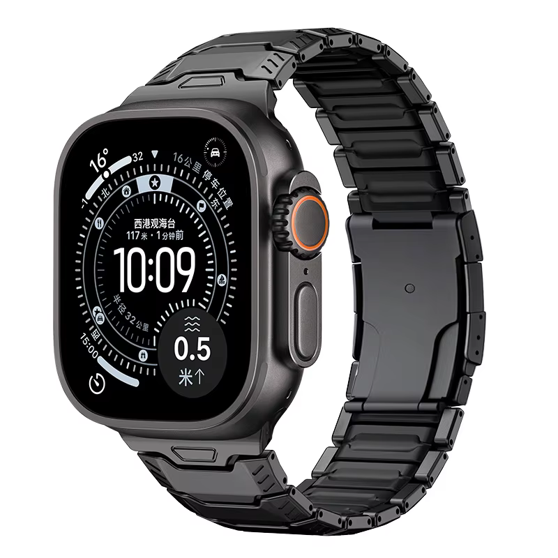 Bracelet en titane de luxe pour Apple Watch Ultra 3/2/1 11 10 9 8 7 6 SE 5, bracelet magnétique en s