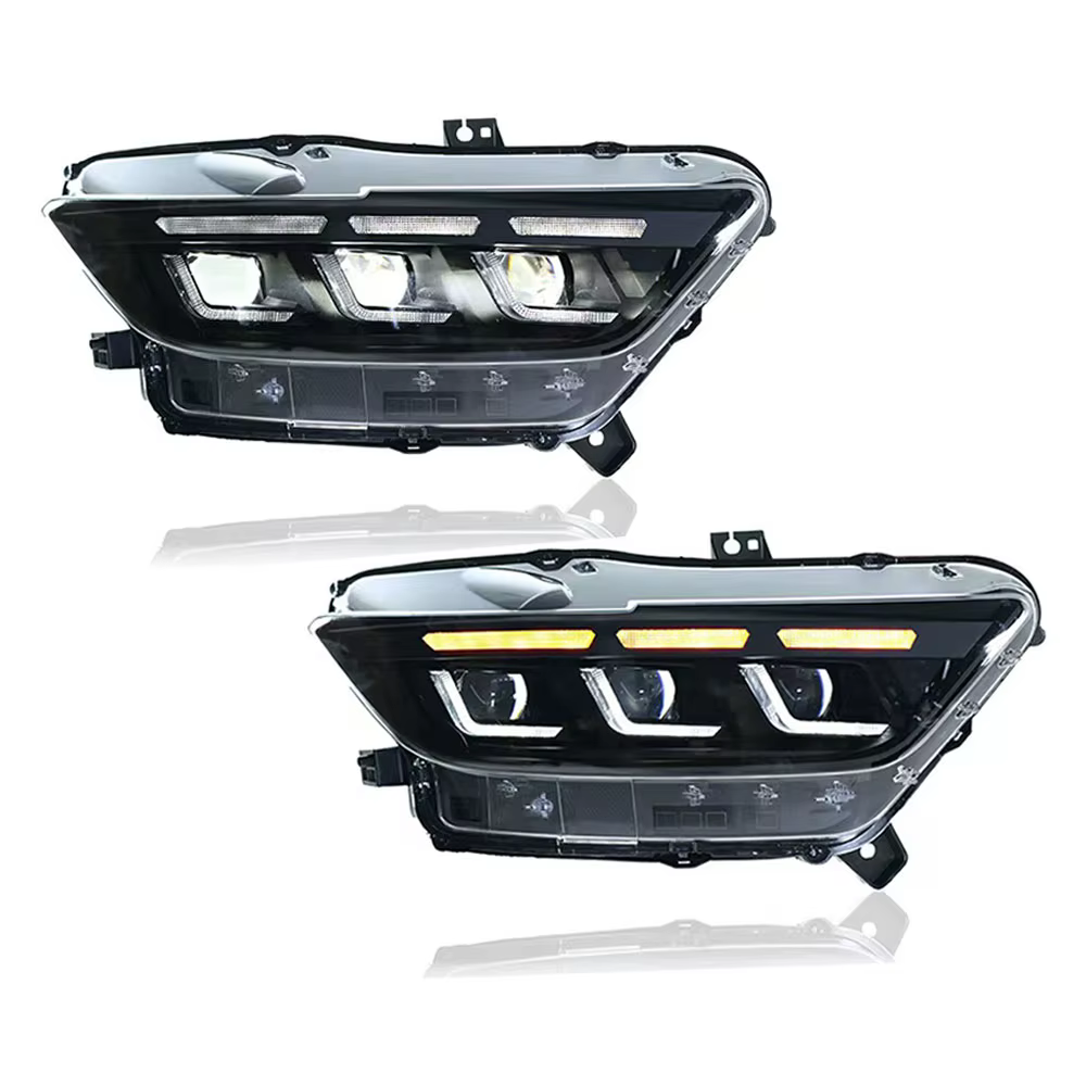 Feux de sauna à LED pour Ford Mustang, assemblage de feux avant de voiture modifiés, accessoires, 20