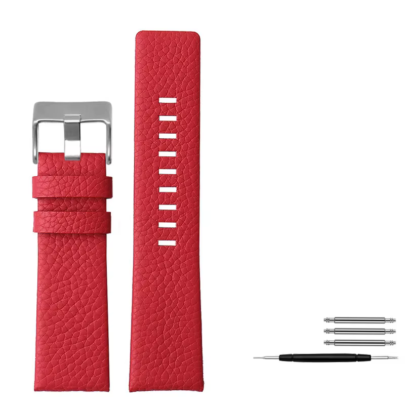 Bracelet Litchi pour Bracelet de montre en vachette Diesel pour hommes DZ7395 DZ7370 DZ7257 Bracelet