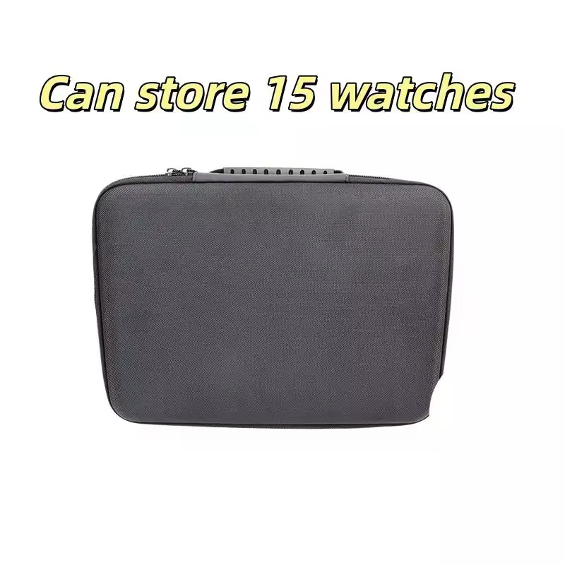 Boîte de transport pour montres, coque rigide, 15 emplacements, étui de rangement pour montres, adap