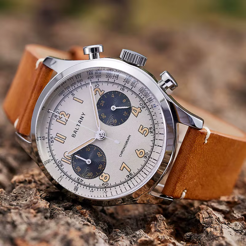 Baltany S5034 39mm chronographe montre homme saphir cristal Panda cadran en acier inoxydable Super l
