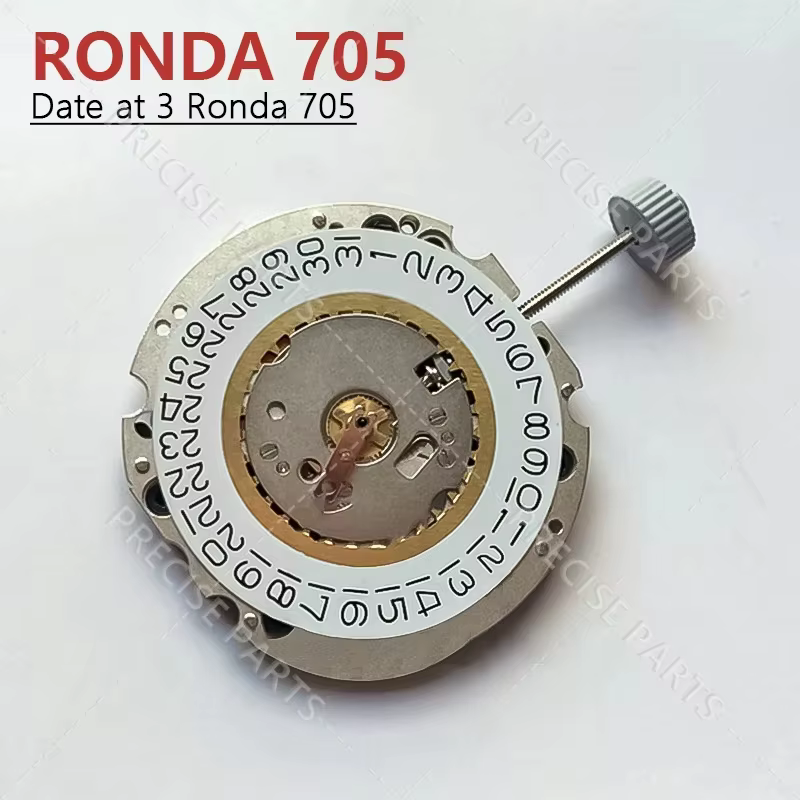 Mouvement à Quartz suisse RONDA 705, Date à 3/6, pièces de mouvement de montre neuves et originales