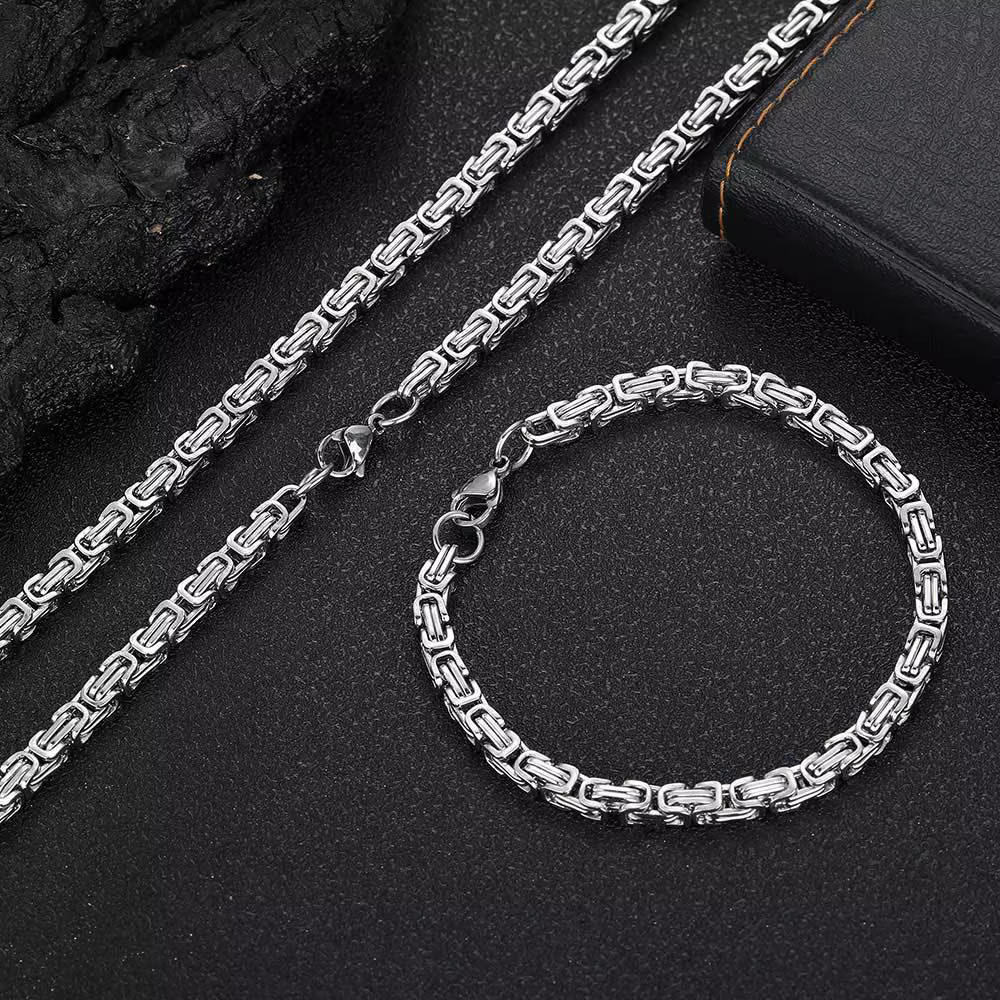 Nouveaux charms en argent sterling 925 et or 18 carats, collier et bracelets à chaîne exquise de 5 m