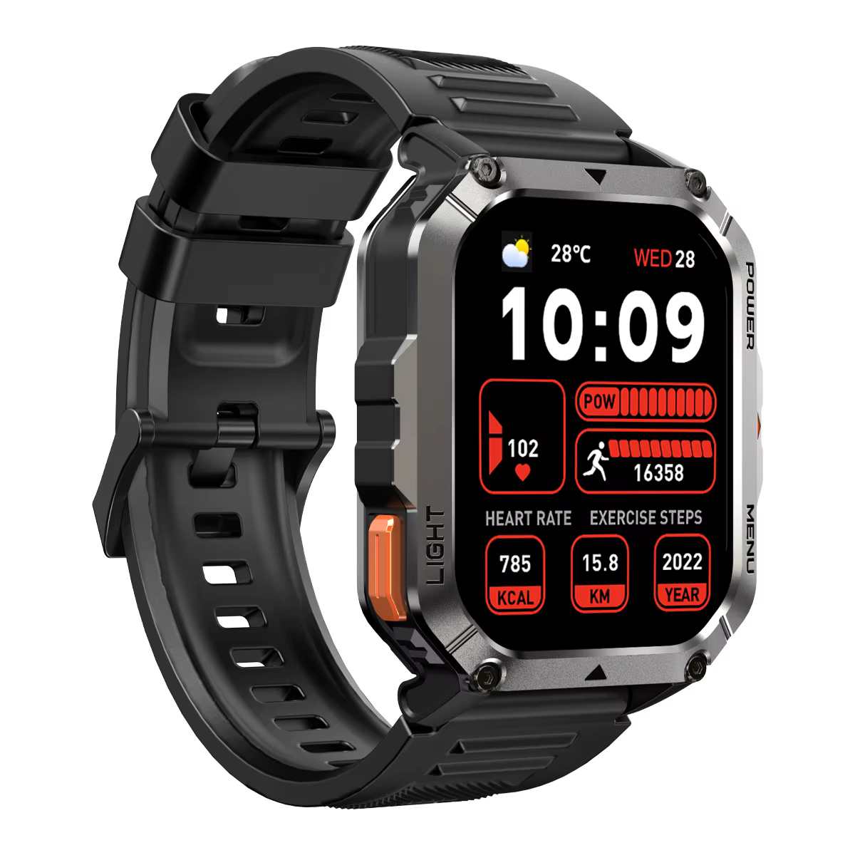 Montre connectée Blackview W70 Pro, écran HD Full View de 2,01'', 900 mAh, montre connectée robuste 