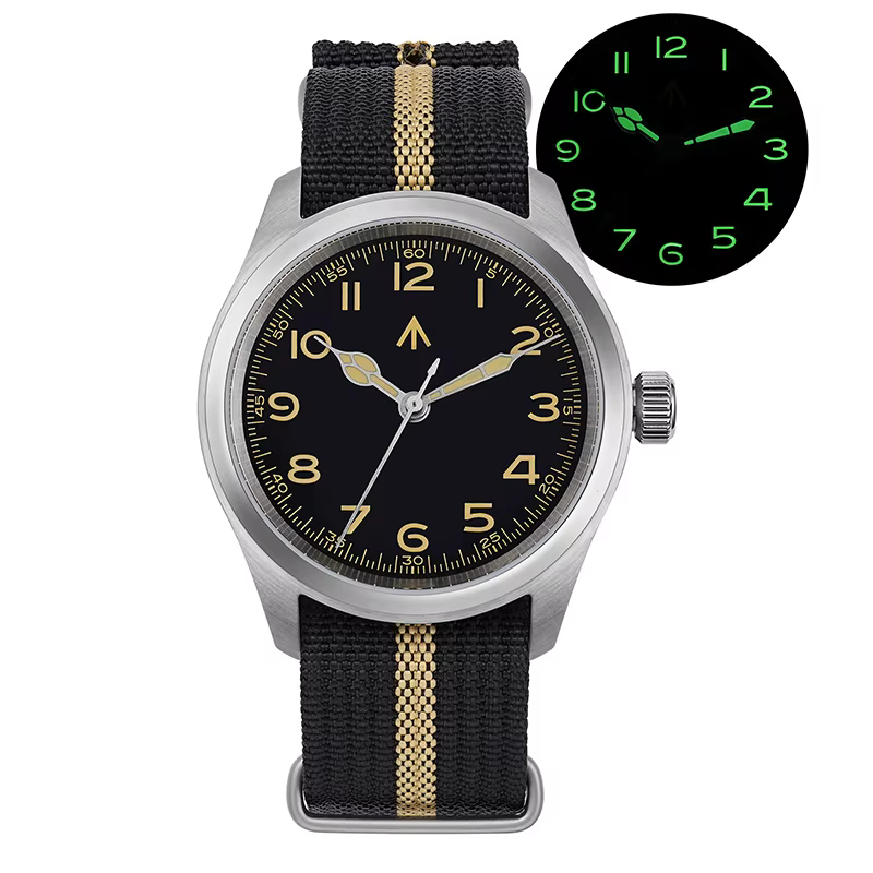 Militado ML08 nouvelle montre VH31 balayage secondes mouvement dôme saphir montre-bracelet BGW9 lumi