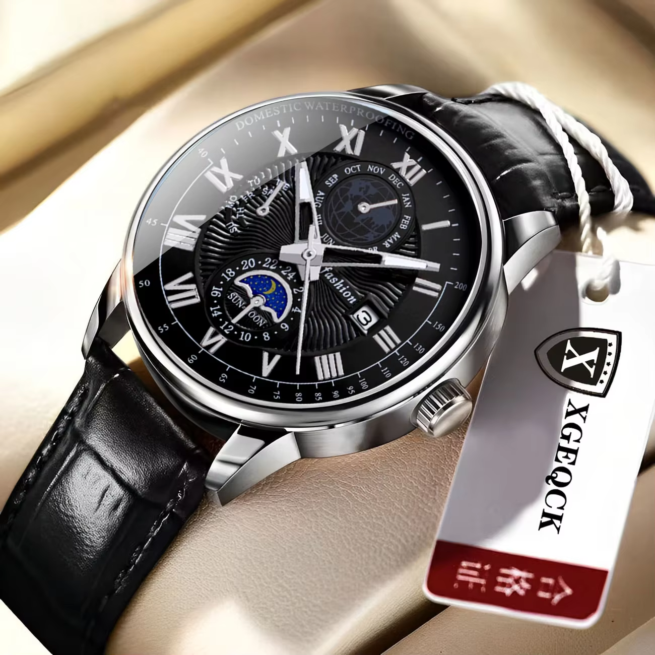 2025 hommes montre haut tendance luxe Sport montre-bracelet pour homme étanche lumineux en cuir Date