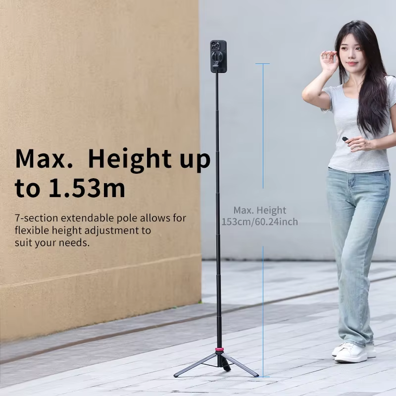 Ulanzi MT-84 1.53M Magsafe Selfie bâton trépied support Bluetooth télécommande téléphone Extension t