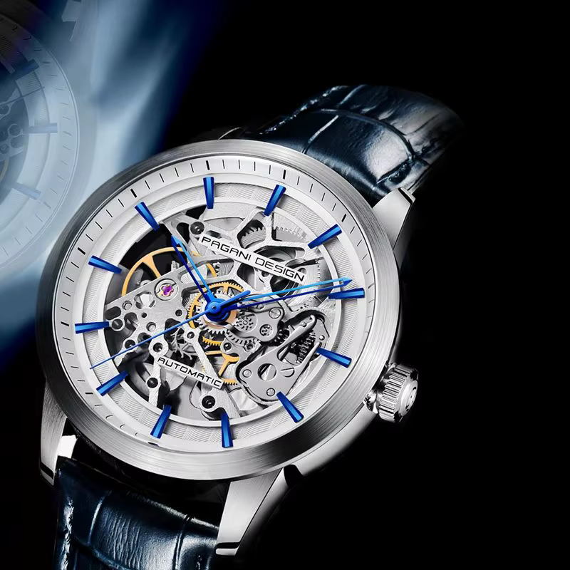 PAGANI DESIGN 2026 Nouvelle Montre Mécanique Squelette pour Homme, Montre Automatique de Luxe Haut d