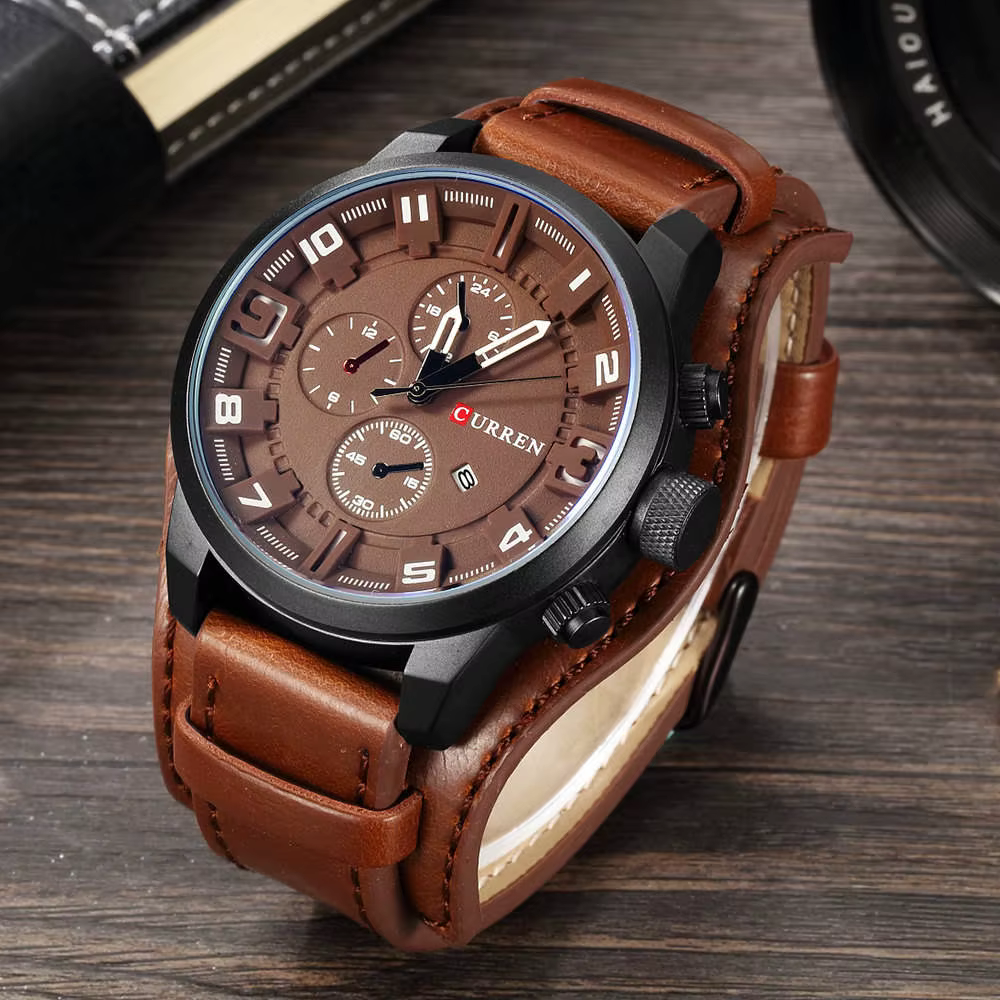 CURREN hommes montres décontractées haut de gamme montres de luxe mâle horloge hommes bracelet en cu