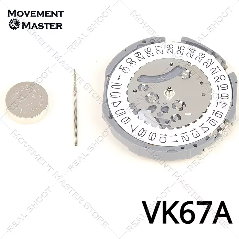 Mouvement de montre à quartz japonais d'origine, 6 aiguilles, date à 3, 6, 9/12, petite seconde, acc