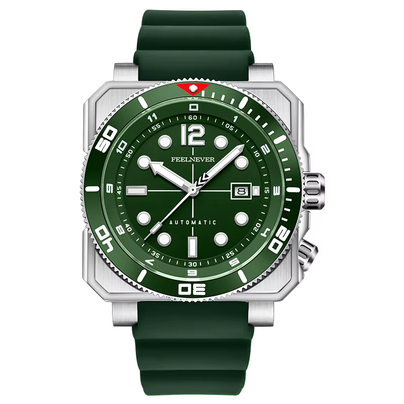 Montre de plongée automatique FeelNever 8215 pour homme, super lumineuse, en acier 316, montre-brace