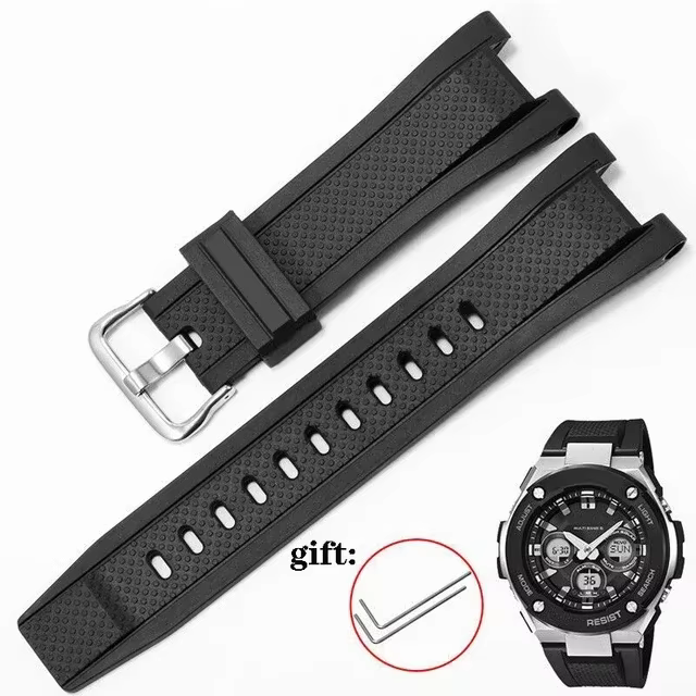 Bracelet d'accessoires de montre en Silicone pour Casio G SHOCK série GST GST-210/W300/400G/B100, Br