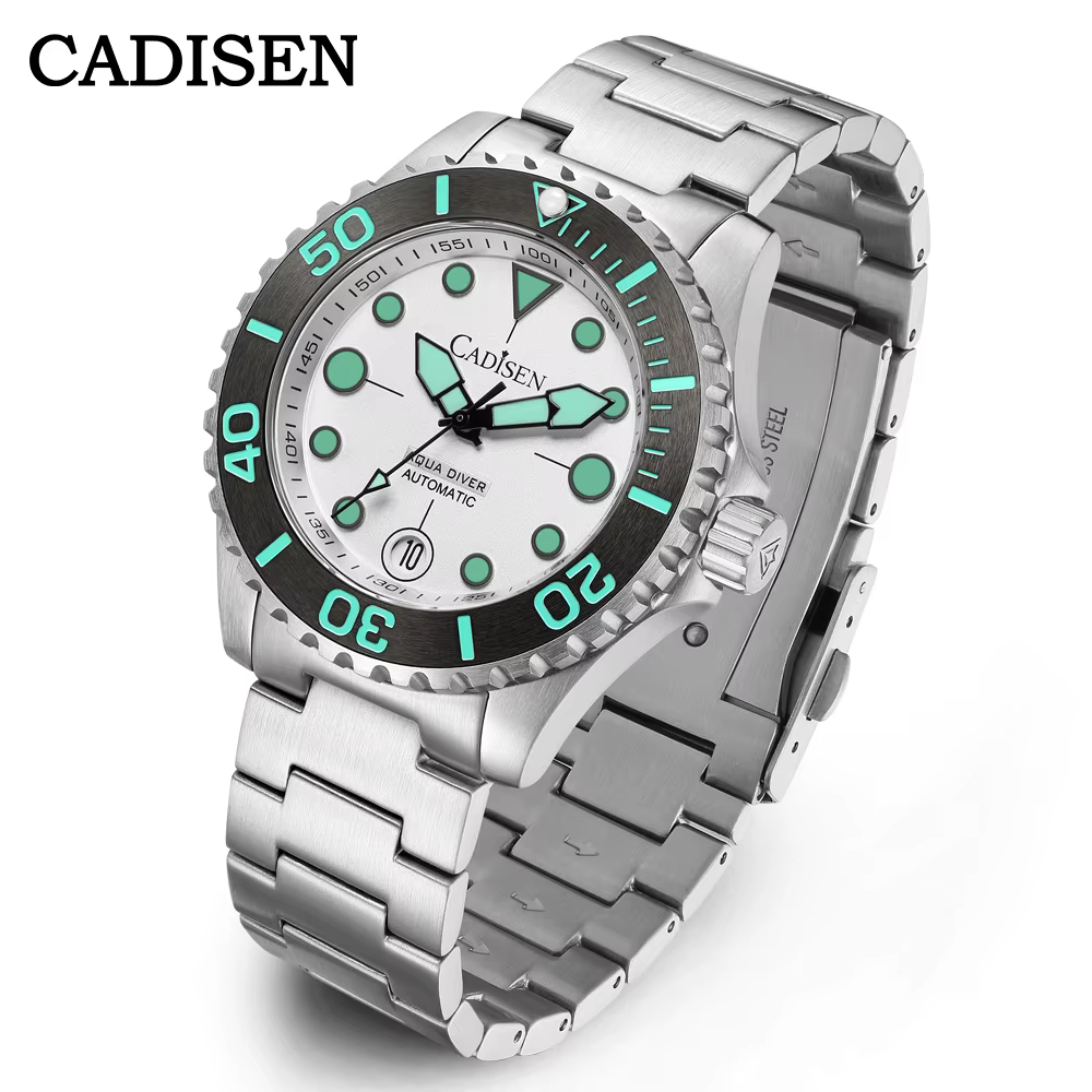 CADISEN AQUA DIVER 2024 nouvelle marque de luxe hommes montres montre automatique japon NH35A 100M é