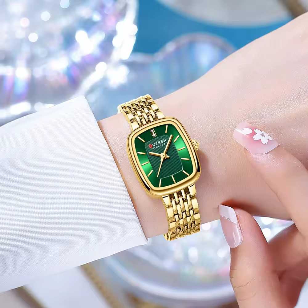 CURRN 9093 montre à Quartz pour femmes mode loisirs diamant Simple or argenté bande d'acier montre-b