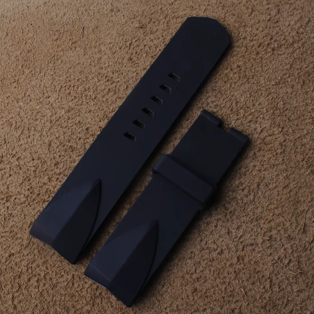 Bracelets de montre en caoutchouc de Silicone, pour Corum, coupe d'amiral, bout incurvé, Bracelet sa