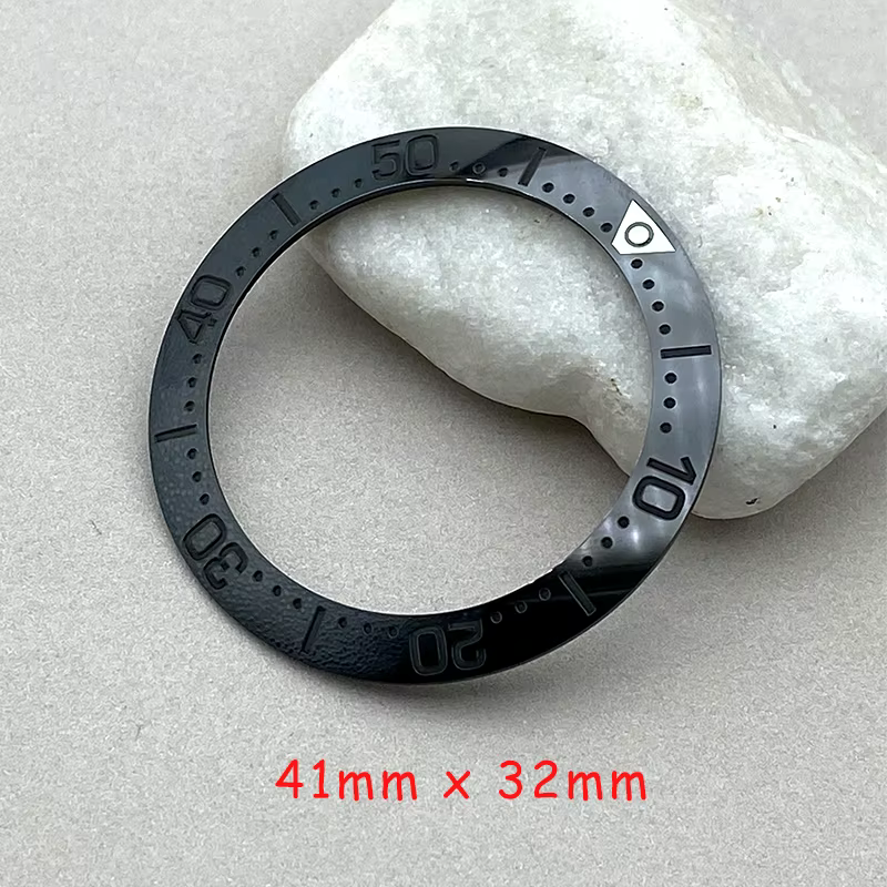 Anneau d'insertion de lunette de montre en céramique Mod 41mm x 32mm, adapté à la série Seiko Prospe