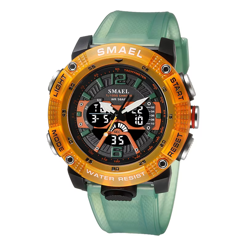 Montres de Sport hommes SMAEL étanche analogique numérique montres à Quartz mâle mode chronomètre ré