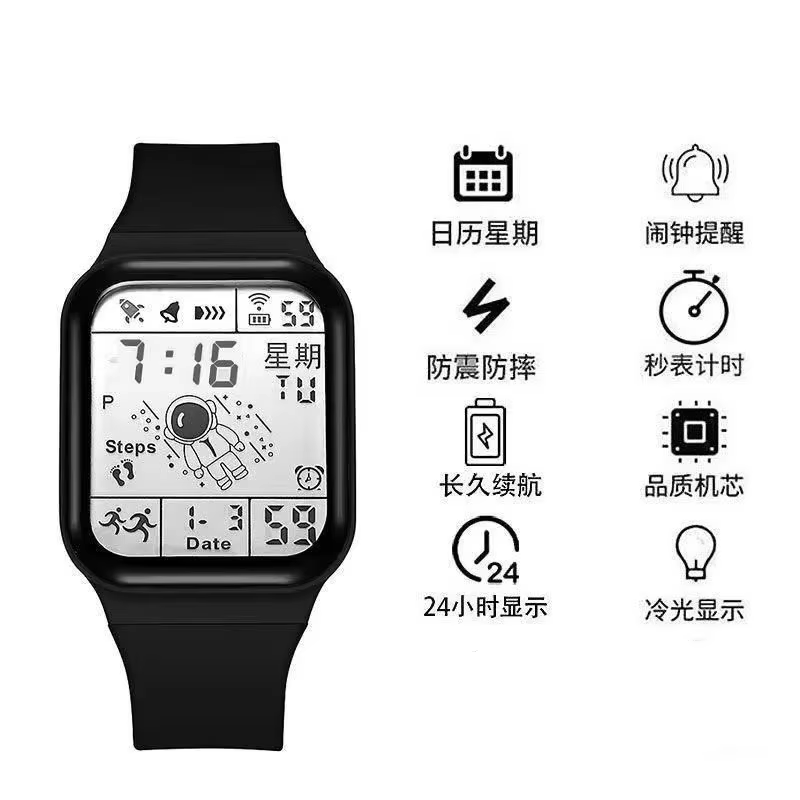 Montres de sport tendance pour hommes et femmes, montres de sport LED étanches, montre multifonction