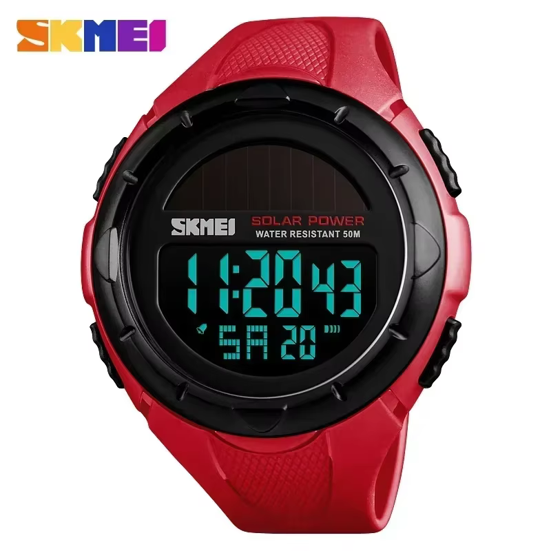 SKMEI 1405 solaire pour l'alimentation alarme environnementale mâle horloge reloj hombre hommes mont