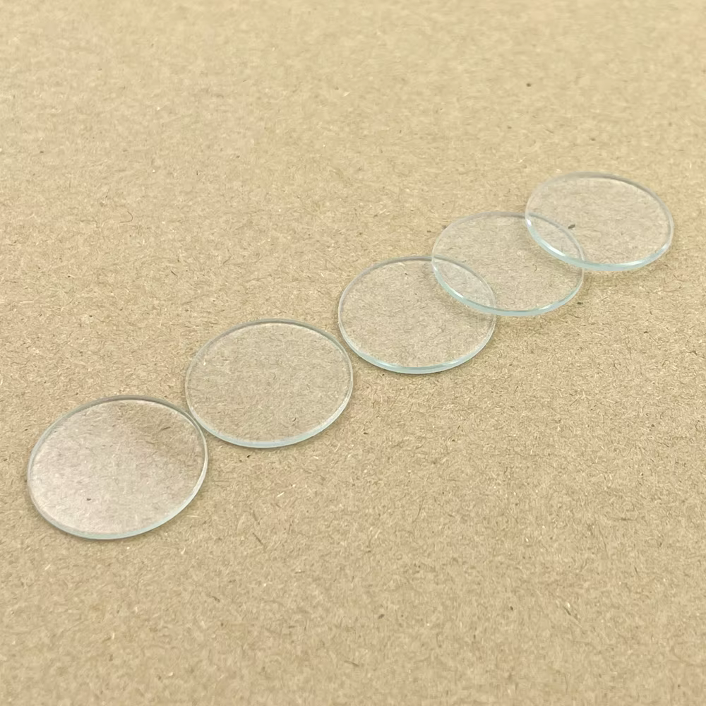 Verre de montre anti-rayures, Transparent, plat et rond, réparation du verre minéral, pièce de recha