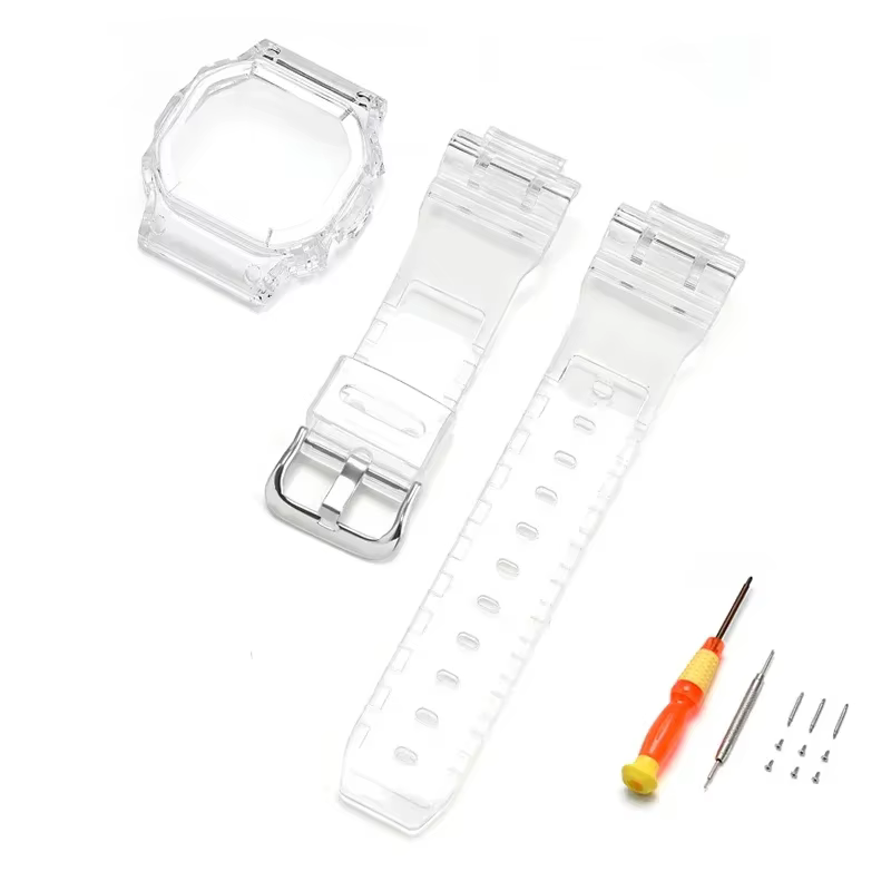 Lunette de bracelet de montre transparente pour Casio G-SHOCK DW5600 GW-M5610 GLS-5600, Kit de modif