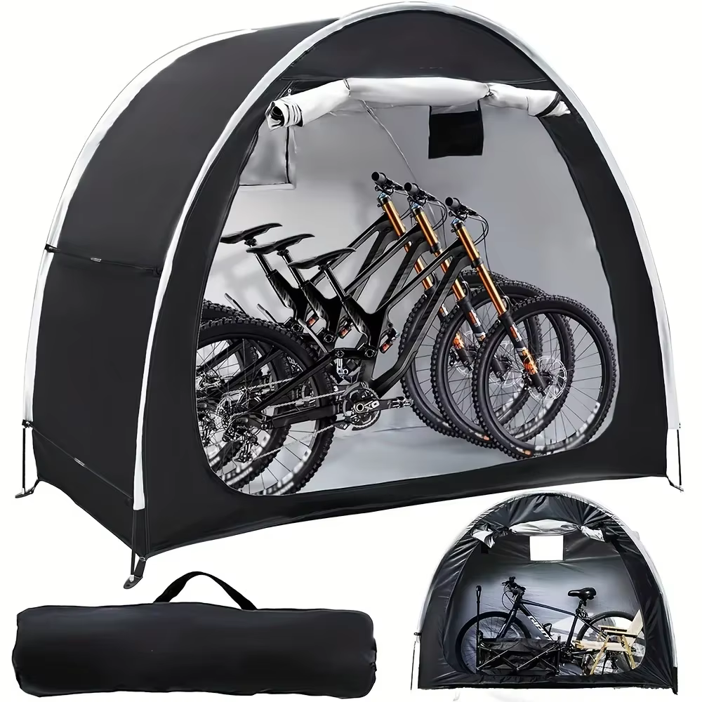Abri de rangement pour vélo, tente spacieux pour 1 à 4 vélos, portable, pliable, vélo, pare-soleil,