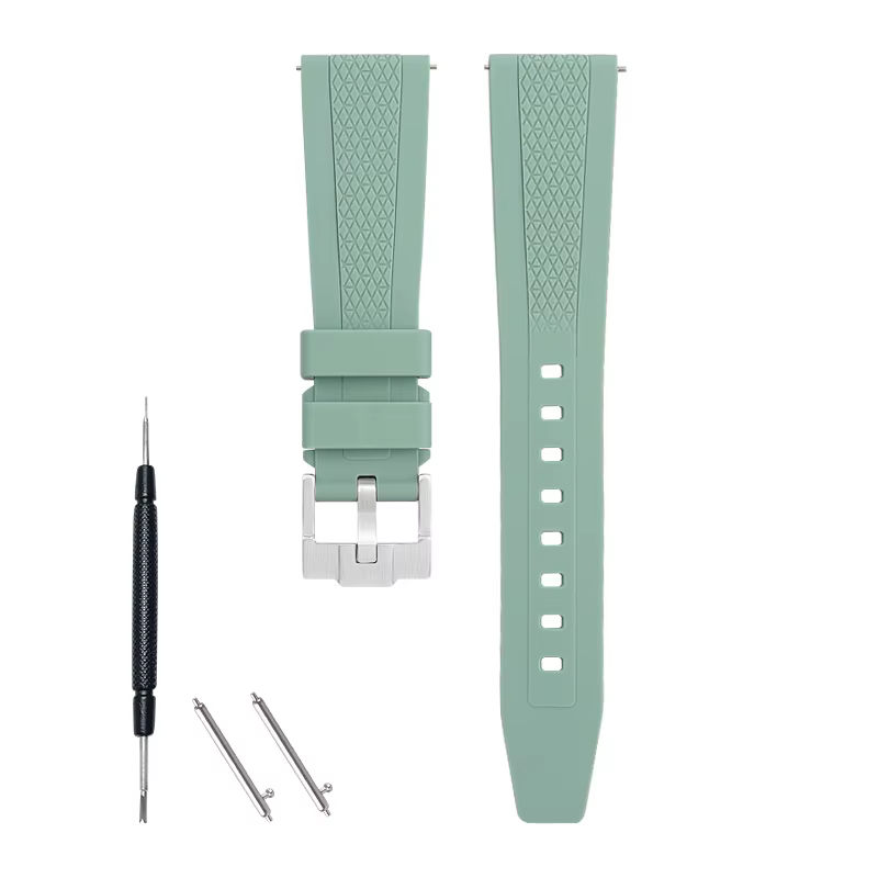 Nouveau bracelet de montre en silicone liquide 20/22 mm universel à libération rapide, souple et con