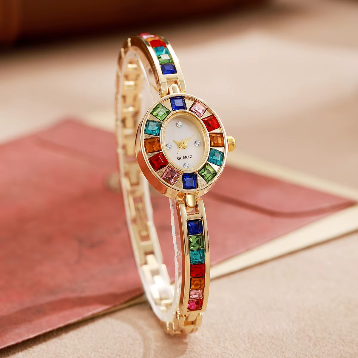 Montres de luxe en strass pour femmes, Bracelet à la mode, montre à Quartz pour dames, horloge cadea
