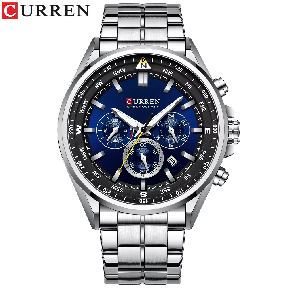 Montre à quartz pour homme CURREN 8399, chronographe lumineux, calendrier, étanche, décontractée, po