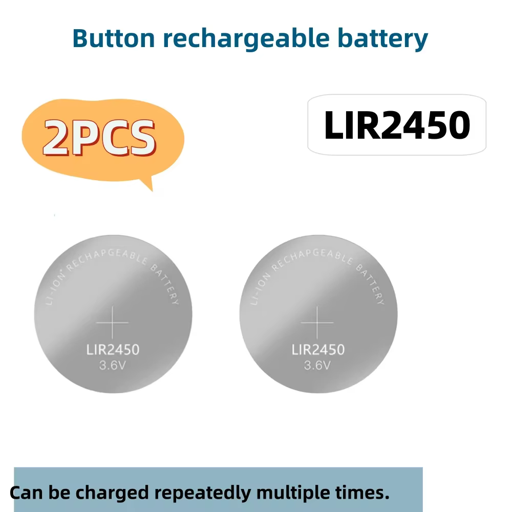2-10 pièces LIR2430 LIR2450 batterie Rechargeable CR2430 CR2450 charge au Lithium peut remplacer pou