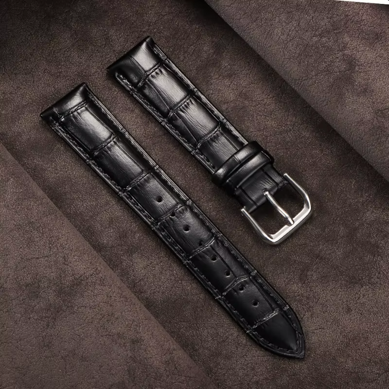 Bracelet de montre en cuir véritable pour Seiko Bracelet d'affaires 10/12/13/14/15/16/17/18/19/2
