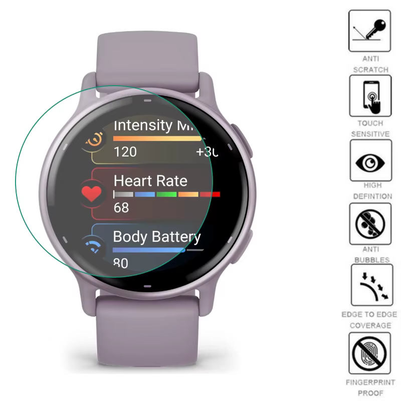 Film de protection transparent en TPU souple, 5 pièces, pour montre intelligente Garmin Vivoactive 5