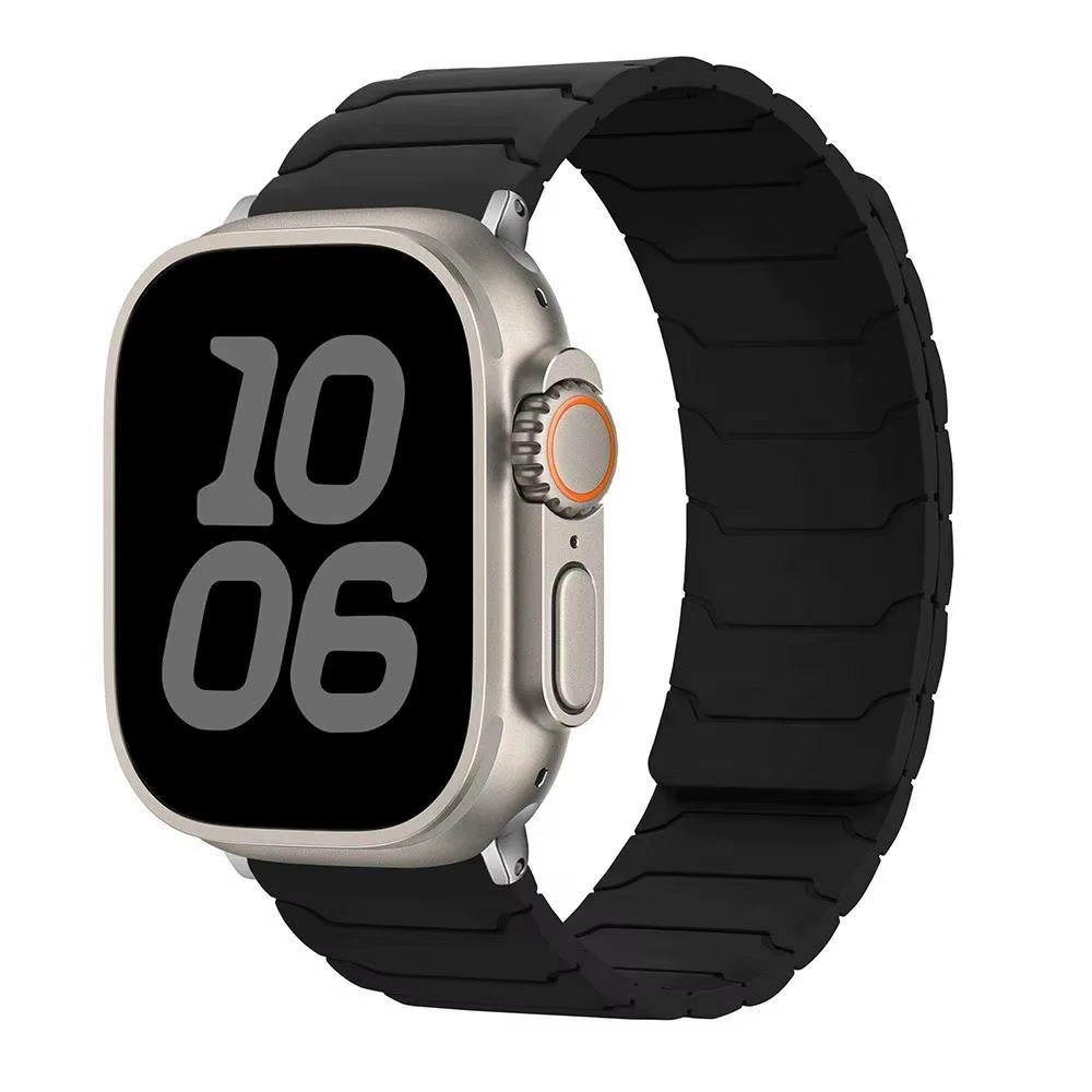 Bandes à boucle magnétique en Silicone pour Apple Watch, 46mm 44mm 40mm 49mm 45mm 42mm 41mm, iWatch 