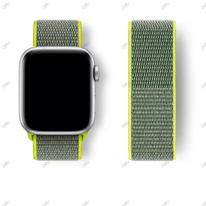 Bracelet à boucle en Nylon pour Bracelet de montre Apple 44mm 45mm 40mm 42mm 41mm 38mm, ceinture Cor