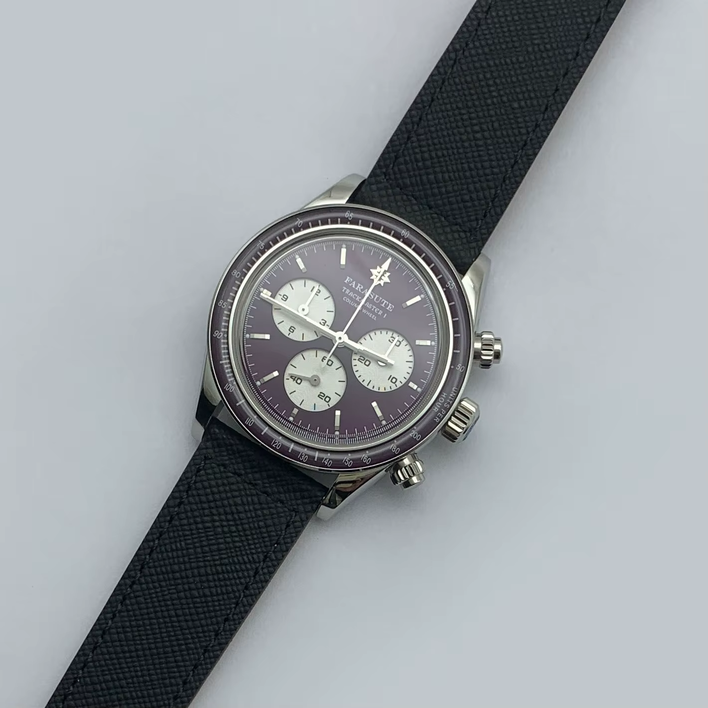 FARASUTE hommes montre automatique chronographe rétro mécanique montre-bracelet saphir 100M étanche