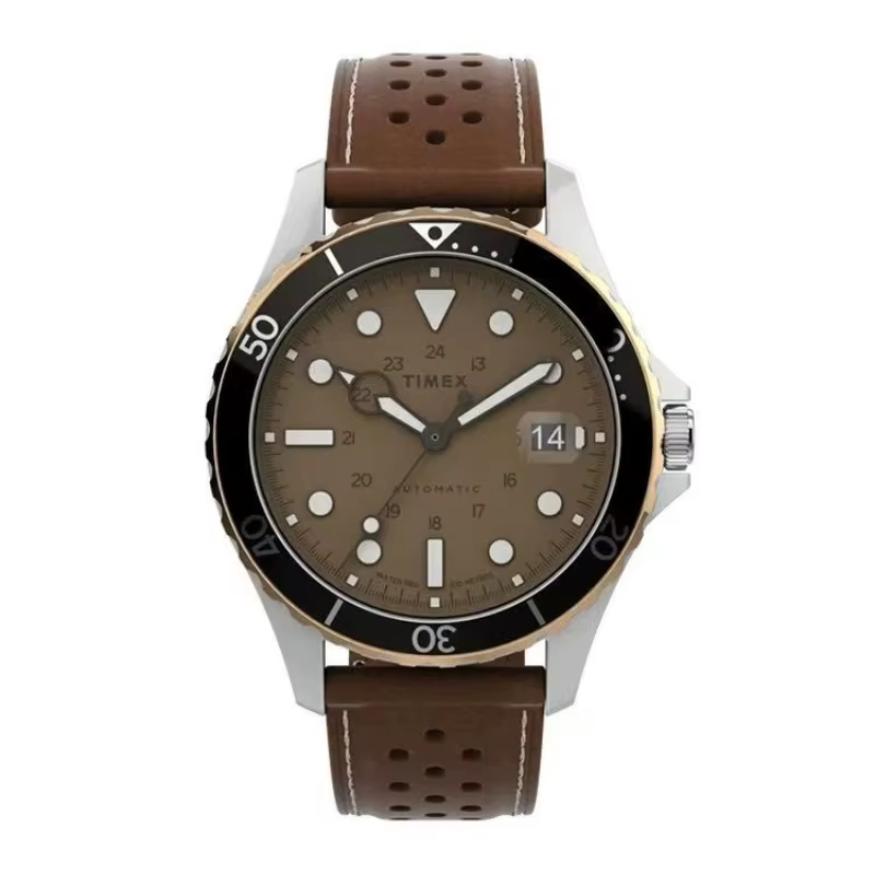 Montre mécanique automatique TIMEX pour homme, acier inoxydable américain, anti-rayures, étanche, mo
