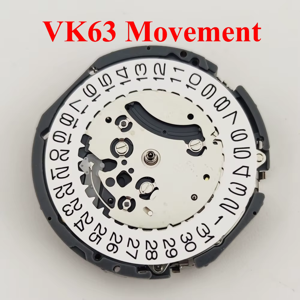 VK63 montre à Quartz mouvement Date 3 heures chronographe pour mouvement VK63 montres outil de répar