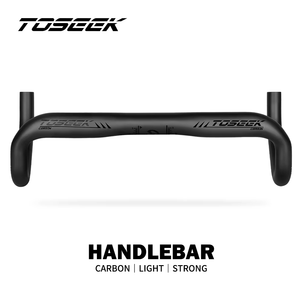 TOSEEK – guidon en carbone pour vélo de route, réduire la résistance, barres coudées, pièces de renf