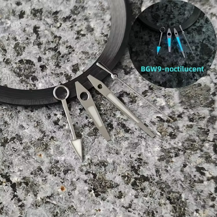 Boîtier de pièces Mod Lume bleu 32mm, cadran de montre Sky Mountain Rock Forest adapté au mouvement