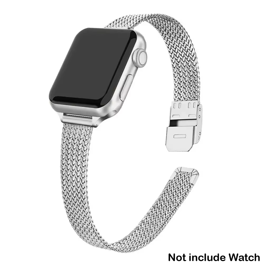 Bracelet en métal milanais pour Apple Watch 11 10 8 7 6 SE 5 4 3 38mm 40 41 45 49MM bracelet Ultra e