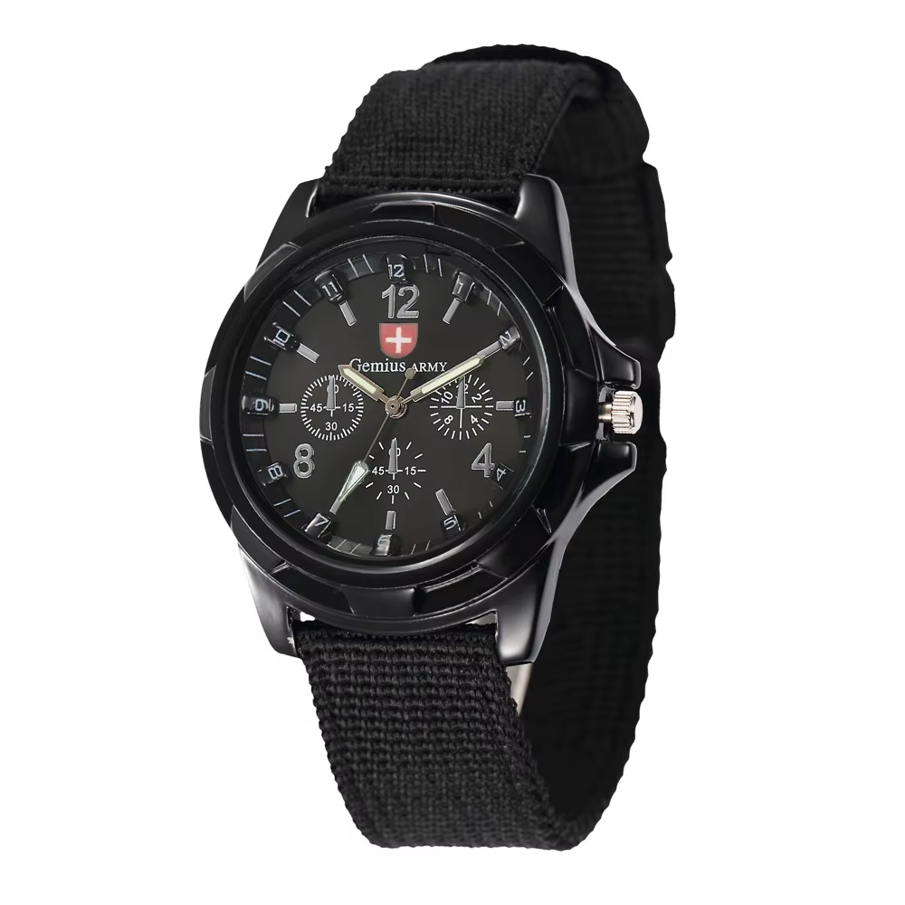 Montre militaire pour hommes, marque supérieure, vert armée, sport, analogique, Quartz, bracelet en