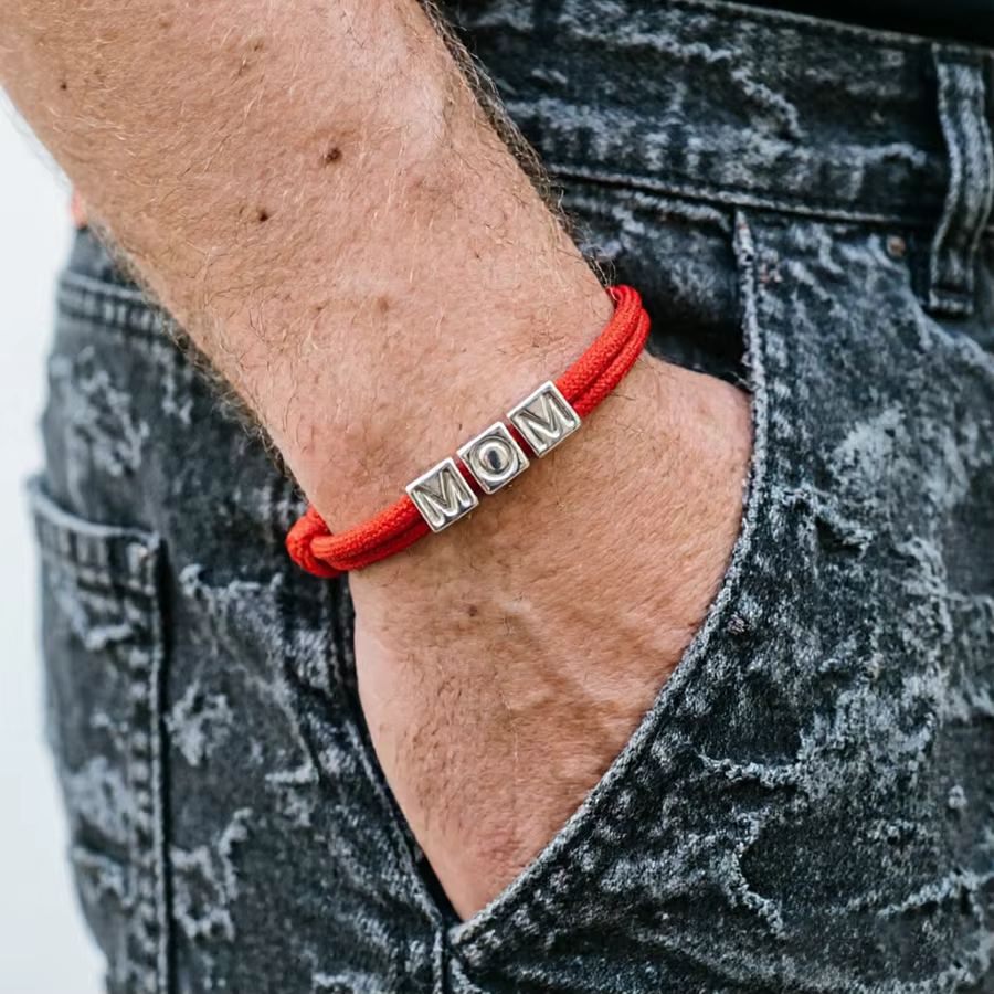 Bracelet en paracorde fait main pour homme, sélectionné avec soin, durable et robuste, avec lettres