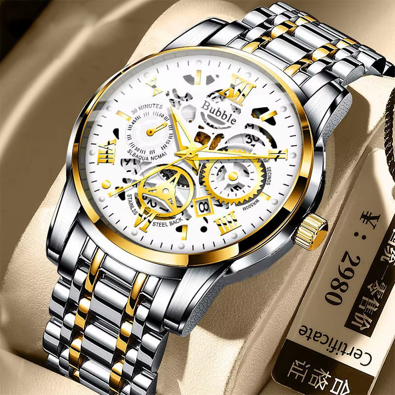 UTHAI montre pour hommes à la mode haut de gamme lumière luxe polyvalent montres à Quartz étanche ro