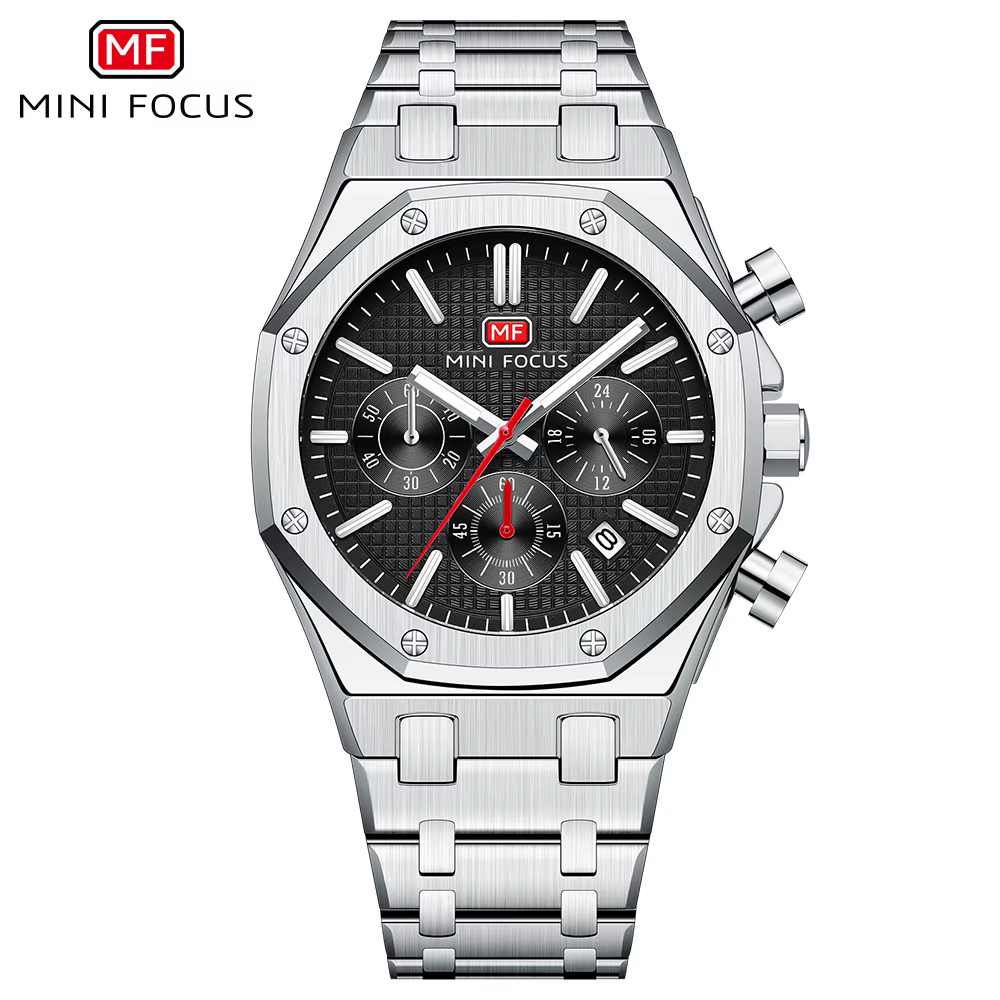 Montre MINI FOCU*, montre pour hommes d'affaires et de loisirs, grand cadran multifonctionnel, montr
