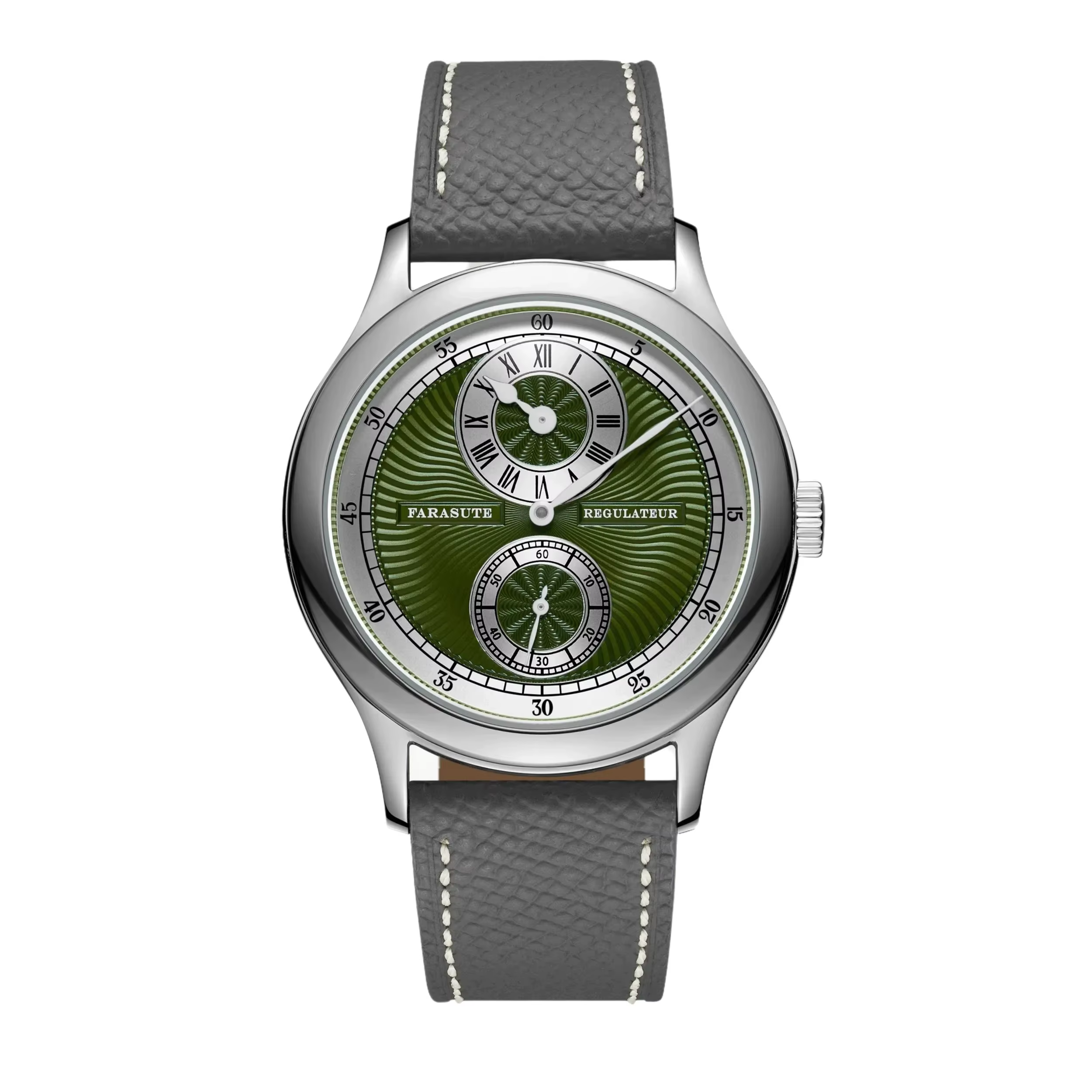 FARASUTE – montre-bracelet mécanique à mouvement manuel pour hommes, en acier inoxydable, avec crist