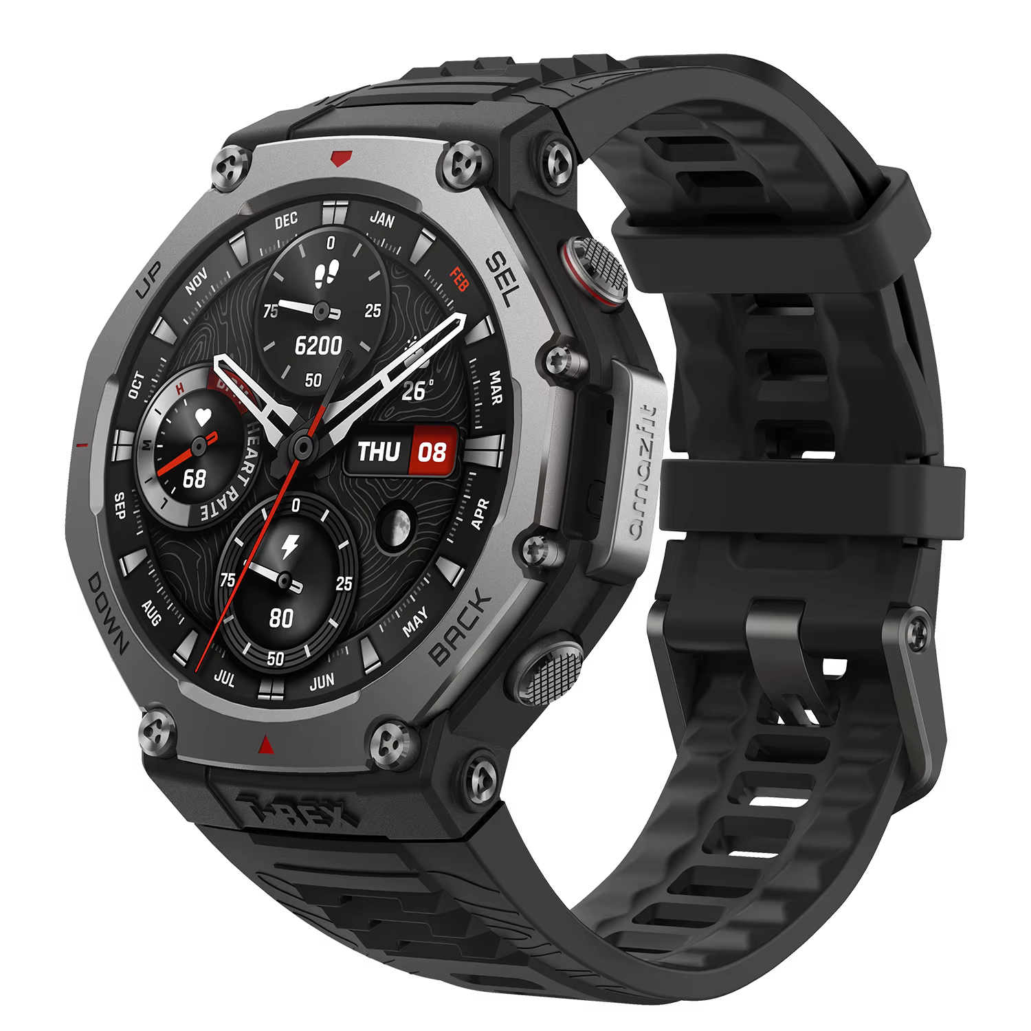 AMAZFIT-montre connectée T-Rex 3, 48mm, écran AMOLED, 27 jours d'autonomie, mode sport, 170