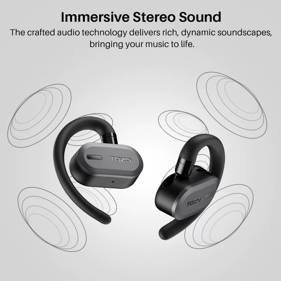 TOZO OpenBuds OWS Bluetooth 5.3 écouteurs oreille ouverte casque sans fil écouteurs appels cristalli