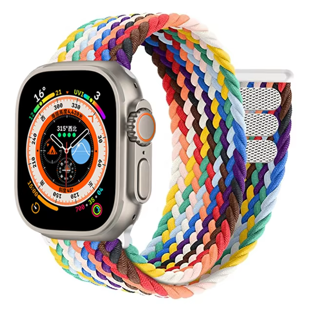 Boucle Solo tressée pour Apple watch Ultra, 49mm 45mm 44mm 40 41 42 46mm, bracelet correa iWatch sér