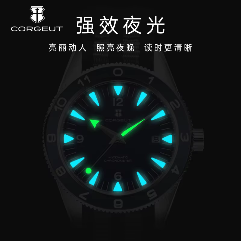 Montre japonaise lumineuse automatique pour hommes, verre saphir 41MM, étanche à 100m, bracelet en N